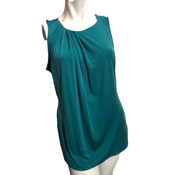 Worthington Tops - Worthington Teal Green Sleeveless Blouse Sz Small Satiny Women's Cute Blouse